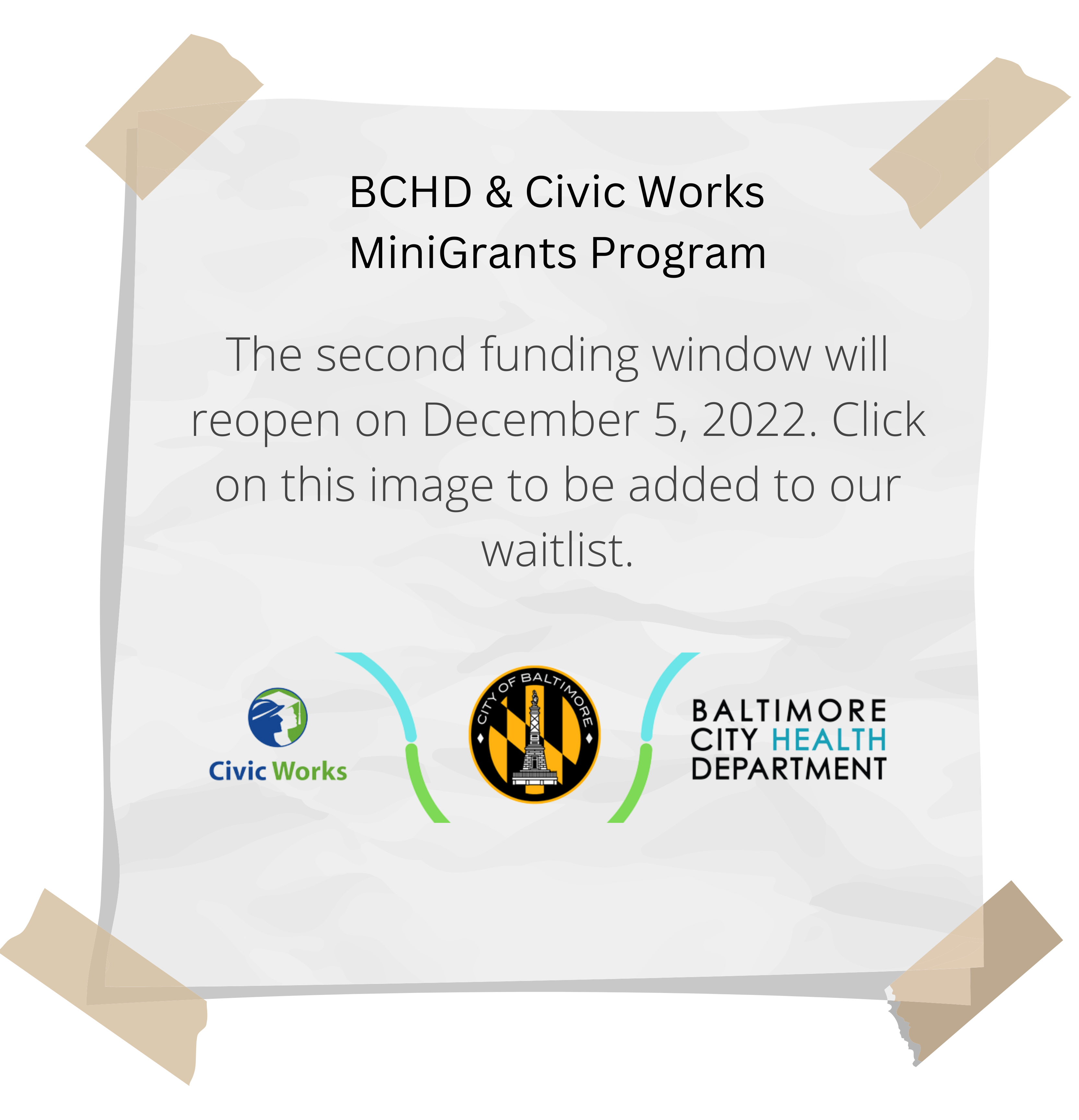 The second funding window will repoen on December 5, 2022.