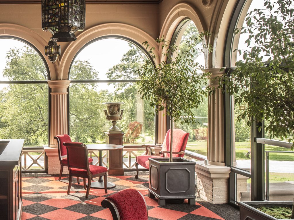 interior photo of the Clifton Mansion lobby